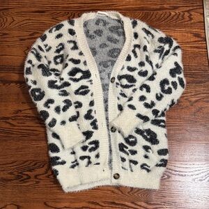 Goodnight Macaroon Black and White Knit Cardigan